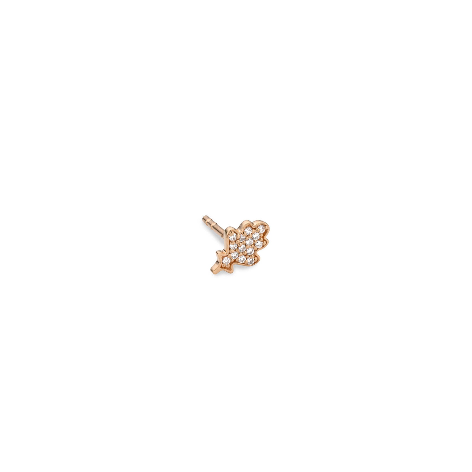 Oak Babyleaf oorsteker rosegoud